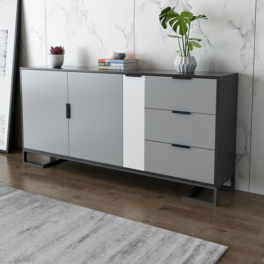 Scaffali di scaffalature regolabili Sideboard da pranzo contemporanea con porta e cassetti