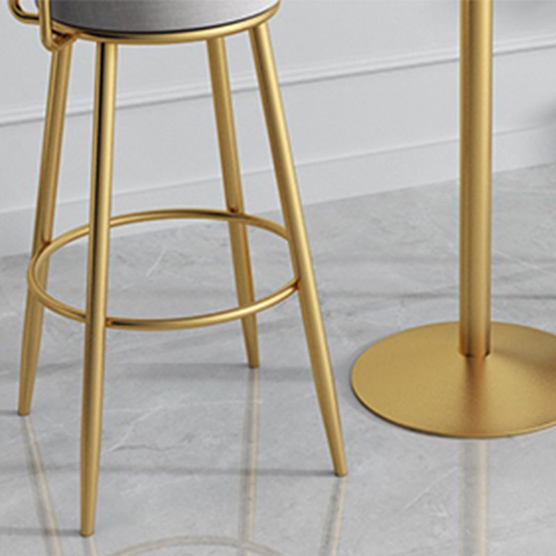 Glam Metal Leather Barstool Indoor Bar Stool with Iron Legs and Low Back Clearhalo 'Bar Furniture' 'Bar Stools' 'bar_stools' 'furn' 'furn_bar_stools' 'furniture_bar_stools' 'Kitchen & Dining Furniture' 'kitchen&dining_furn' 'kitchen' 'kitchen_furn' Furniture' 1200x1200_09da7405-859a-4576-8196-e40e28c94acd