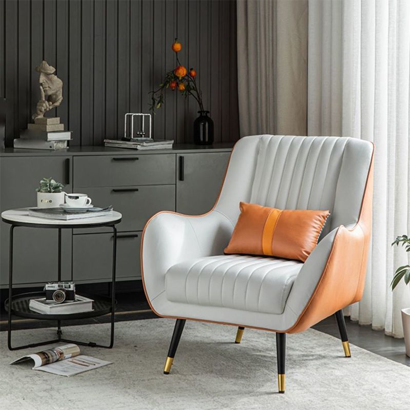 Contemporary Bonded Leather Arms Included Basic Four Leg Accent Armchair Clearhalo 'Accent Chairs' 'accent_chairs' 'Chairs & Seating' 'furn' 'furn_accent_chairs' 'Furniture' 'Living Room Furniture' 1200x1200_09db327d-d6ea-4e11-8260-7ac3021702a5