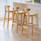 Oak Wood Armless Bar Stool Modern Indoor Barstool with Backrest and Footrest Clearhalo 'Bar Furniture' 'Bar Stools' 'bar_stools' 'furn' 'furn_bar_stools' 'furniture_bar_stools' 'Kitchen & Dining Furniture' 'kitchen&dining_furn' 'kitchen' 'kitchen_furn' Furniture' 1200x1200_09dbb5f5-e646-4e08-bdd2-109a8a035bc8