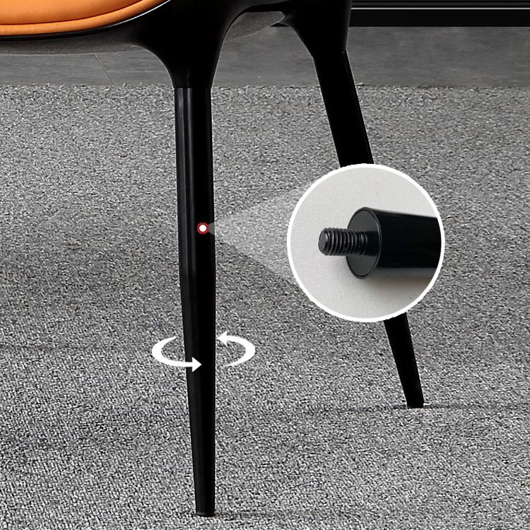 Modern Style Arm Chair Indoor Solid Back Metal Upholstered Dining Room Chair Clearhalo ' kitchen&dining_furn' 'Dining Chairs' 'Dining Tables & Seating' 'dining_chair' 'furn' 'furn_dining_chair' 'Furniture' 'furniture_dining_chair' 'Kitchen & Dining Furniture' 'kitchen' 1200x1200_09dc4c91-8eed-4a0a-a3f5-b88a35e20e9a