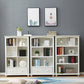 Contemporary Closed Back Bookshelf Standard Wooden Bookcase with Shelves
