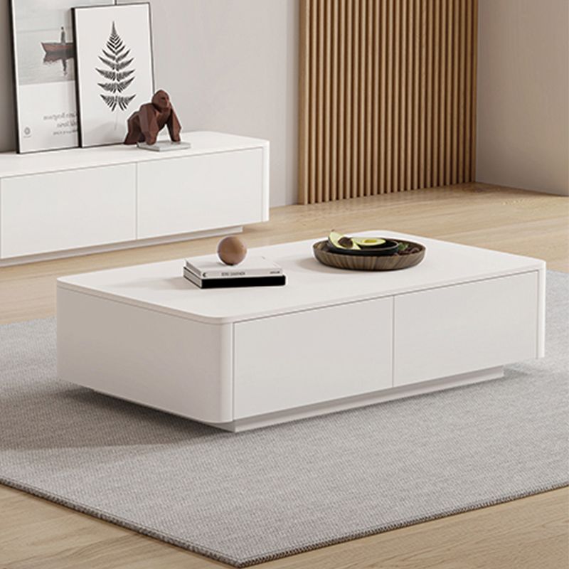 Block Coffee Cocktail Table with 4 Storage Drawers Wood Top Modern Clearhalo 'Coffee & Accent Tables' 'Coffee Tables' 'coffee_tables' 'furn' 'furn_coffee_tables' 'Furniture' 'Living Room Furniture' 1200x1200_09deb8c0-05ed-4277-b884-337254cc2ee1