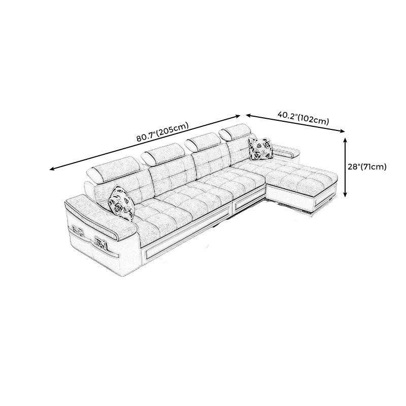 108.3"L √ó 57.09"W √ó 35.43"H Sloped Arms Sectional Slipcovered Sofa with Pocket Storage Clearhalo 'furn' 'furn_sectionals' 'Furniture' 'furniture_sectionals' 'Living Room Furniture' 'Sectionals' 1200x1200_09e066ed-c83f-4a21-adca-c3fcd62d634c