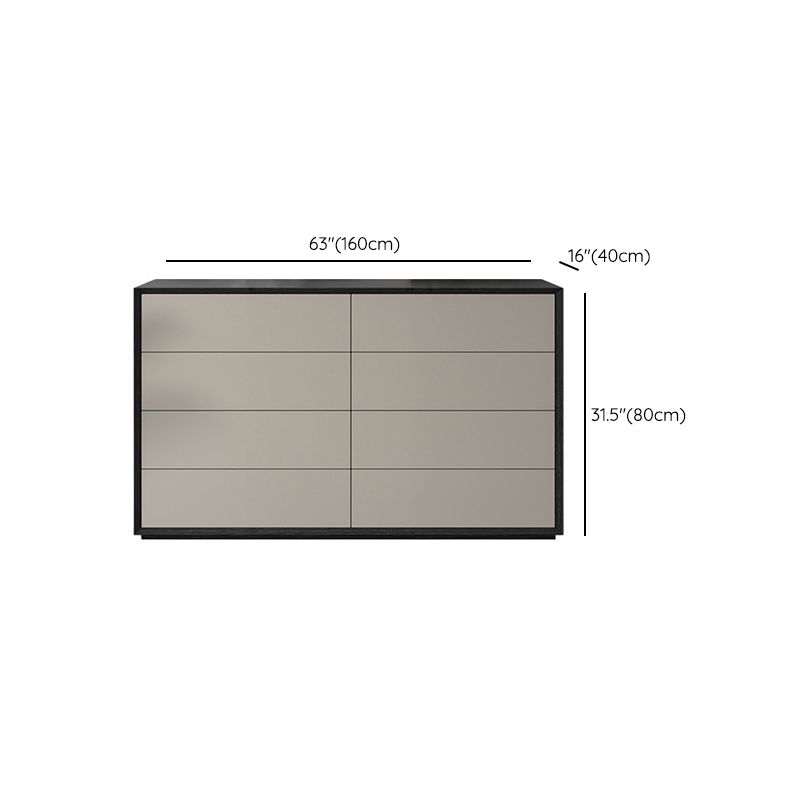 Contemporary Wood Double Dresser Horizontal Storage Chest Dresser for Bedroom Clearhalo 'Bedroom Furniture' 'Dressers & Chests' 'dressers_chests' 'furn' 'furn_dressers_chests' 'Furniture' 1200x1200_09e3e233-2ecb-4bd6-9479-ac18ebc3a500