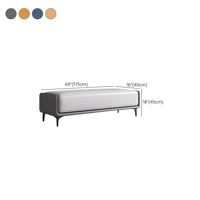 Modern Cushioned Seating Bench Rectangle Entryway and Bedroom Bench , 16 inch W Clearhalo 'Benches' 'Chairs & Seating' 'furn' 'furn_benches' 'Furniture' 'Living Room Furniture' 1200x1200_09e632e9-60bf-4934-a293-b2ccfb6d7806
