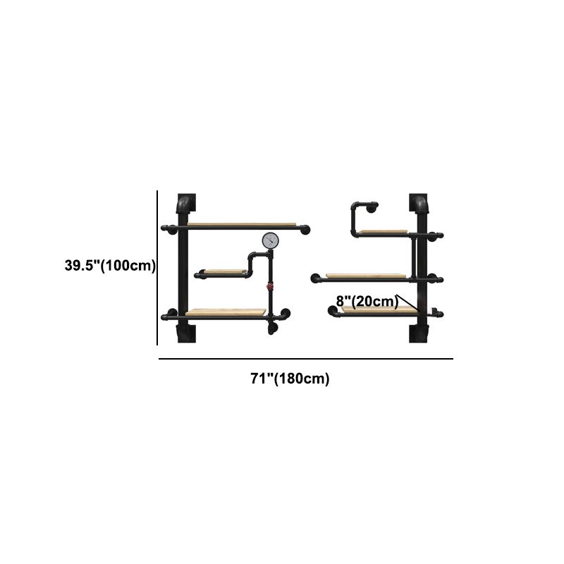Metal Floating Bookcase Industrial Style Wall Mounted Closed Back Shelf Clearhalo 'Bookcases' 'furn' 'furn_bookcases' 'Furniture' 'furniture_bookcases' 'kitchen' 'kitchen_bookcases' 'Living Room Furniture' 'Office Furniture' 1200x1200_09e6a52a-56e5-42fe-b477-c7ba1683c450