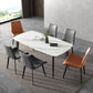Rectangle Industrial Dining Room Table Sintered Stone Table with 4 Black Metal Legs Clearhalo ' dining_table' 'Dining Tables & Seating' 'Dining Tables' 'furn' 'furn_dining_table' 'Furniture' 'furniture_dining_table' 'Kitchen & Dining Furniture' 'kitchen&dining_furn' 'kitchen' 'kitchen_dining_table' 1200x1200_09e6aaf5-df15-4e8c-acb7-eec8ece8b855