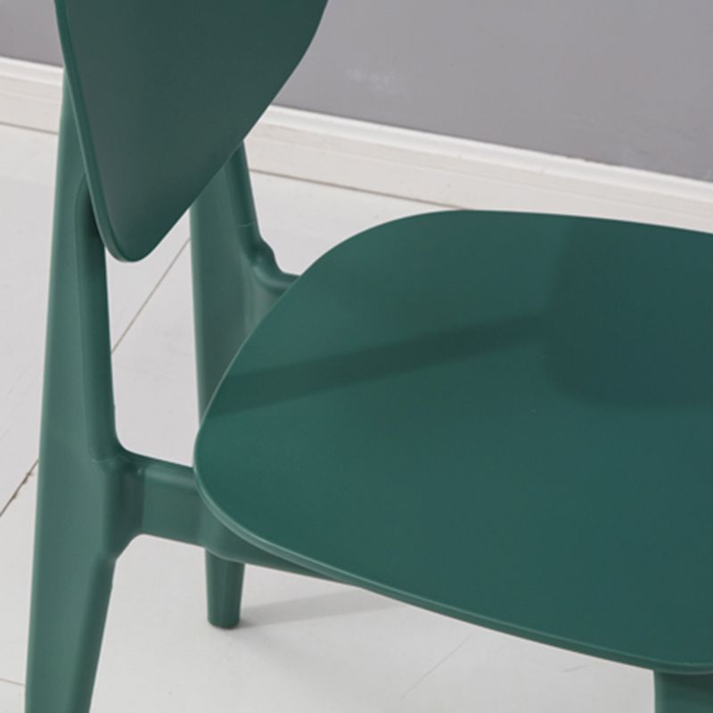 Matte Finish Plastic Dining Side Chair Stackable Open Back Dining Chair Clearhalo ' kitchen&dining_furn' 'Dining Chairs' 'Dining Tables & Seating' 'dining_chair' 'furn' 'furn_dining_chair' 'Furniture' 'furniture_dining_chair' 'Kitchen & Dining Furniture' 'kitchen' 1200x1200_09e6fbd1-681e-435d-ad19-f356efc797f0