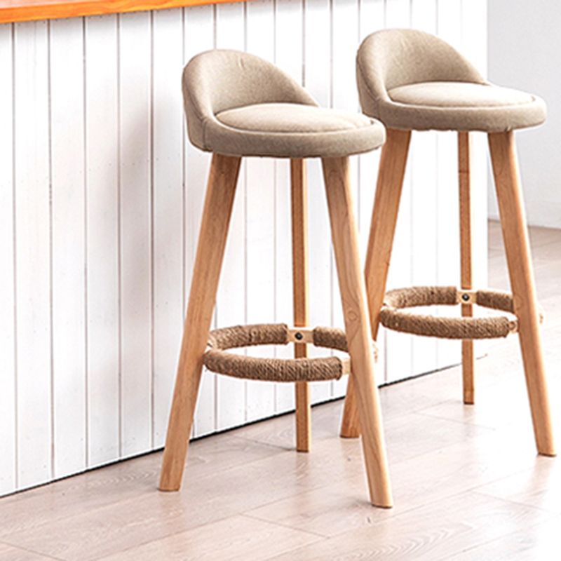 Scandinavian Style Wooden Legs Bar-stool Counter Stool for Kitchen Bar 1Pcs Clearhalo 'Bar Furniture' 'Bar Stools' 'bar_stools' 'furn' 'furn_bar_stools' 'furniture_bar_stools' 'Kitchen & Dining Furniture' 'kitchen&dining_furn' 'kitchen' 'kitchen_furn' Furniture' 1200x1200_09e7057b-b095-4ee3-a2e6-c9b23790e772