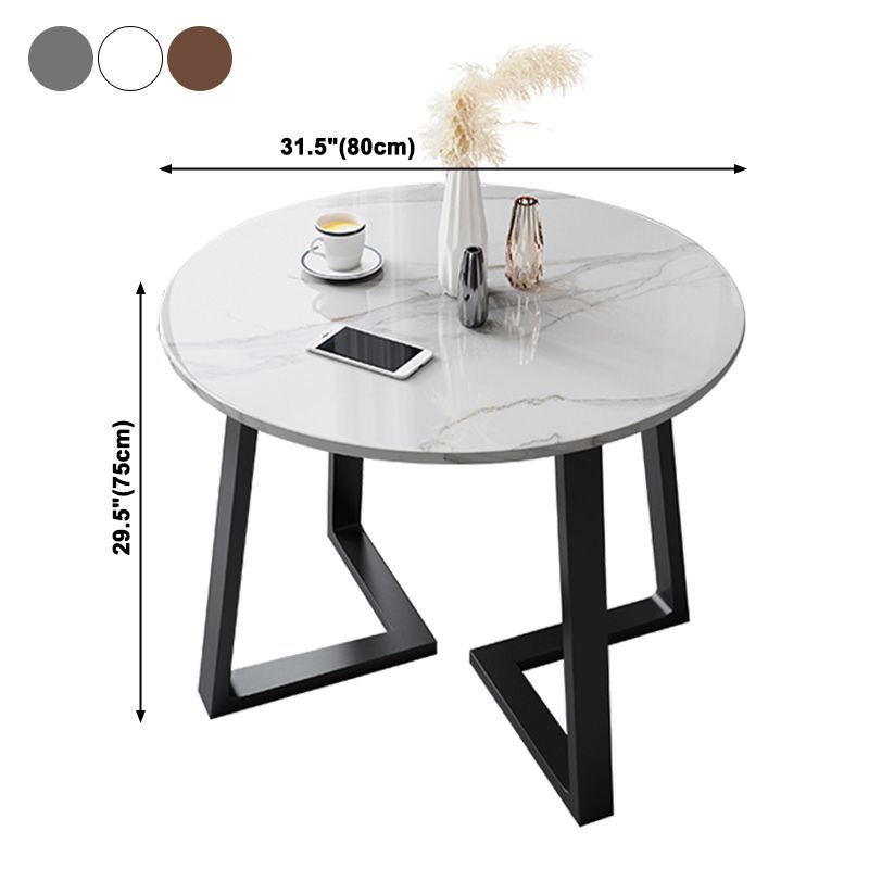 Glam Round 31 inch Dining Table Standard Sintered Stone Dining Table with for Kitchen Clearhalo ' dining_table' 'Dining Tables & Seating' 'Dining Tables' 'furn' 'furn_dining_table' 'Furniture' 'furniture_dining_table' 'Kitchen & Dining Furniture' 'kitchen&dining_furn' 'kitchen' 'kitchen_dining_table' 1200x1200_09e8332b-81a1-419f-9014-5abaf2987d44