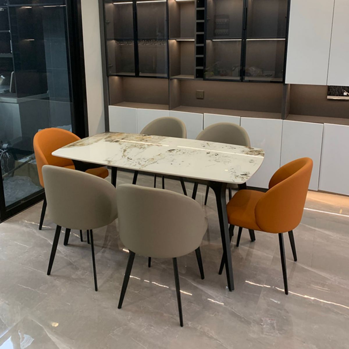 Contemporary Kitchen Dining Side Chair Leather Dining Chairs Clearhalo 'Dining Chairs' 'Dining Tables & Seating' 'dining_chair' 'furn' 'furn_dining_chair' 'Furniture' 'Kitchen & Dining Furniture' 1200x1200_09e84b2c-0e86-4dba-8bff-292bfb141712