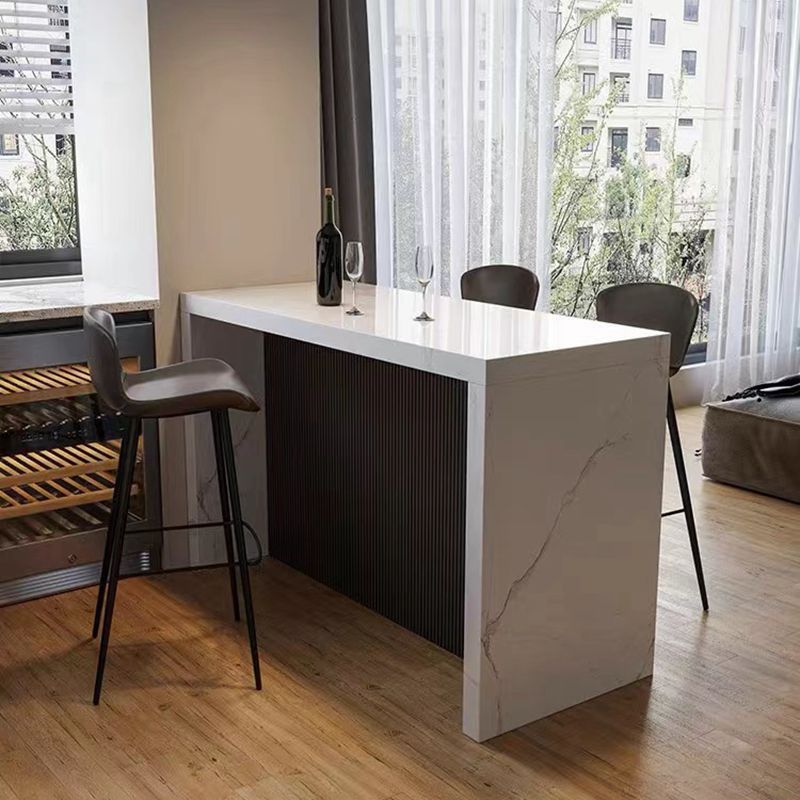 Glam Style Bar Table Faux Marble Rectangle Bar Dining Table for Living Room Clearhalo 'Bar Furniture' 'Bar Tables' 'bar_tables' 'furn' 'furn_bar_tables' 'Furniture' 'Kitchen & Dining Furniture' 1200x1200_09eab0dd-8fe1-436e-844e-4c5cc0eb0c86