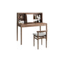 Traditional Vanity with Mirror, 48" Tall Vanity Set with Stool and Mirror