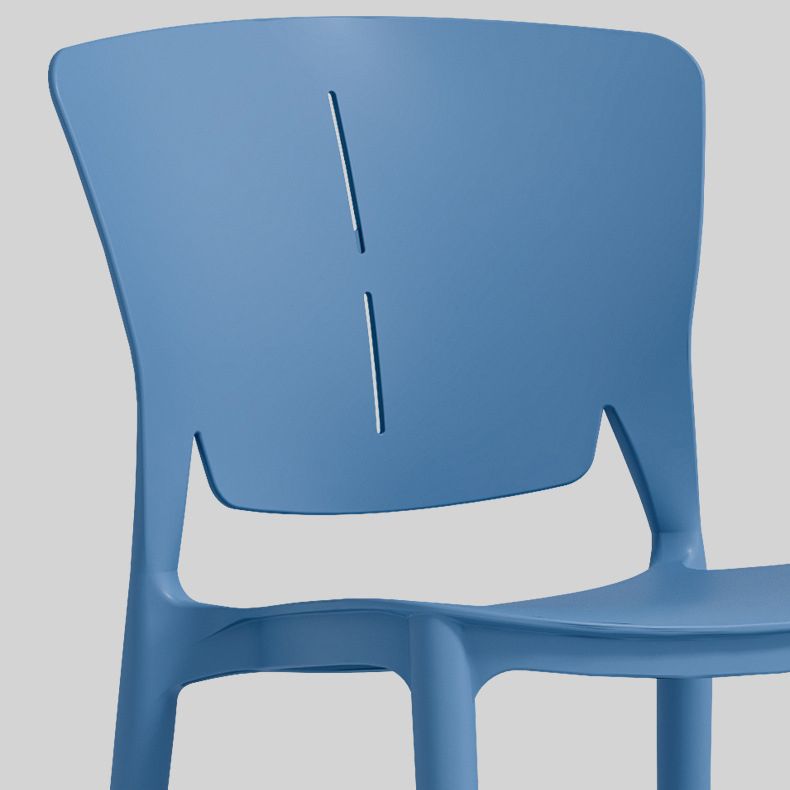 Sillas de estilo contemporáneo silla sin brazo para cocina con patas de plástico