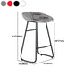 Modern Armless Backrest Counter Stool Iron Bar Stool with Acrylic Seat for Milk Tea Shop