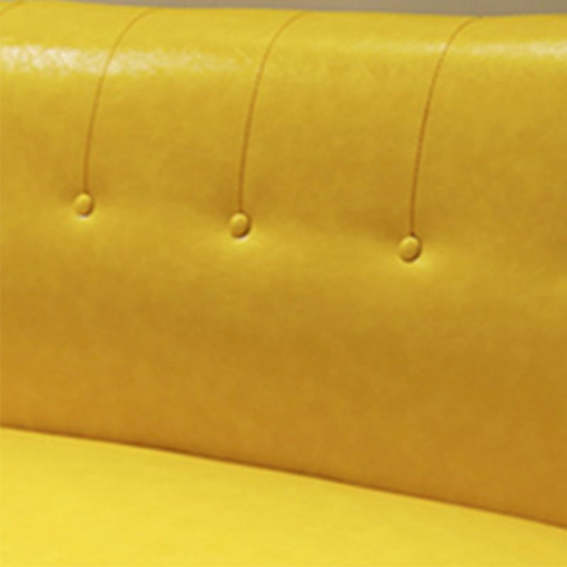 Canapé arrière en cuir faux en cuir avec bras carré pour le salon