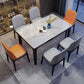 Rectangle Industrial Dining Table Two-Color Fixed Table with Sintered Stone Clearhalo ' dining_table' 'Dining Tables & Seating' 'Dining Tables' 'furn' 'furn_dining_table' 'Furniture' 'furniture_dining_table' 'Kitchen & Dining Furniture' 'kitchen&dining_furn' 'kitchen' 'kitchen_dining_table' 1200x1200_09ed2f2e-97ca-4290-b351-52083a4f1c61