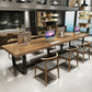 Rectangle Industrial Dining Table Solid Wood Top Dining Table with Metal Base Clearhalo ' dining_table' 'Dining Tables & Seating' 'Dining Tables' 'furn' 'furn_dining_table' 'Furniture' 'furniture_dining_table' 'Kitchen & Dining Furniture' 'kitchen&dining_furn' 'kitchen' 'kitchen_dining_table' 1200x1200_09ed2f78-d9fb-4fc8-9e28-52ec27466460