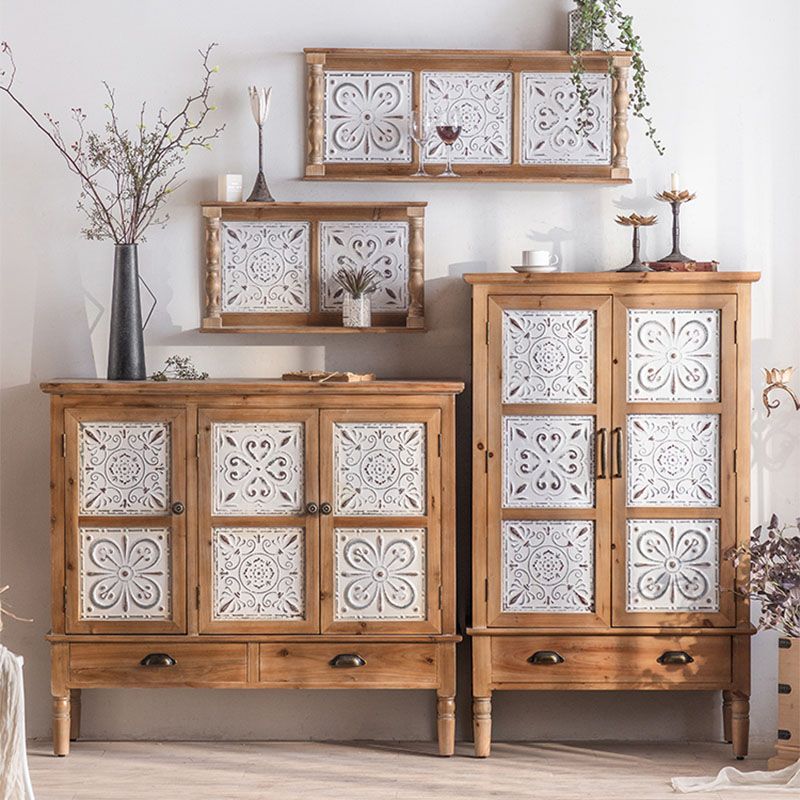Farmhouse Sideboard Solid Wood Storage Sideboard Buffet with Doors for Dining Room Clearhalo 'buffet_sideboard' 'Buffets & Sideboards' 'furn' 'furn_buffet_sideboard' 'Furniture' 'Kitchen & Dining Furniture' 1200x1200_09ed57ab-58a0-447d-9448-50db25258a1c