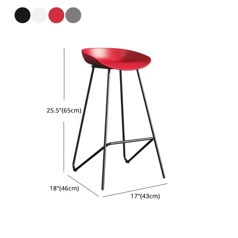 Contemporary Restaurant Footrest Barstool Matte Finish Plastic Stool Clearhalo 'Bar Furniture' 'Bar Stools' 'bar_stools' 'furn' 'furn_bar_stools' 'Furniture' 'furniture_bar_stools' 'Kitchen & Dining Furniture' 1200x1200_09ed5deb-504d-435f-8821-ca139407ab72