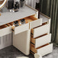 5-Drawer Vanity Makeup Table Set Metal Dressing Table with Padded Stool Clearhalo 'Bedroom Furniture' 'furn' 'furn_makeup_vanities' 'Furniture' 'Makeup Vanities' 'makeup_vanities' 1200x1200_09f094f0-8b46-4bbc-9ec3-453a0e969fb3