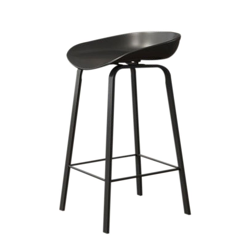 Nordic Design Bucket Low Back Stools for Home Plastic Counter Stool with Metal Legs Clearhalo 'Bar Furniture' 'Bar Stools' 'bar_stools' 'furn' 'furn_bar_stools' 'Furniture' 'furniture_bar_stools' 'Kitchen & Dining Furniture' 1200x1200_09f0c208-1fe6-4624-9f73-1a28dab46753