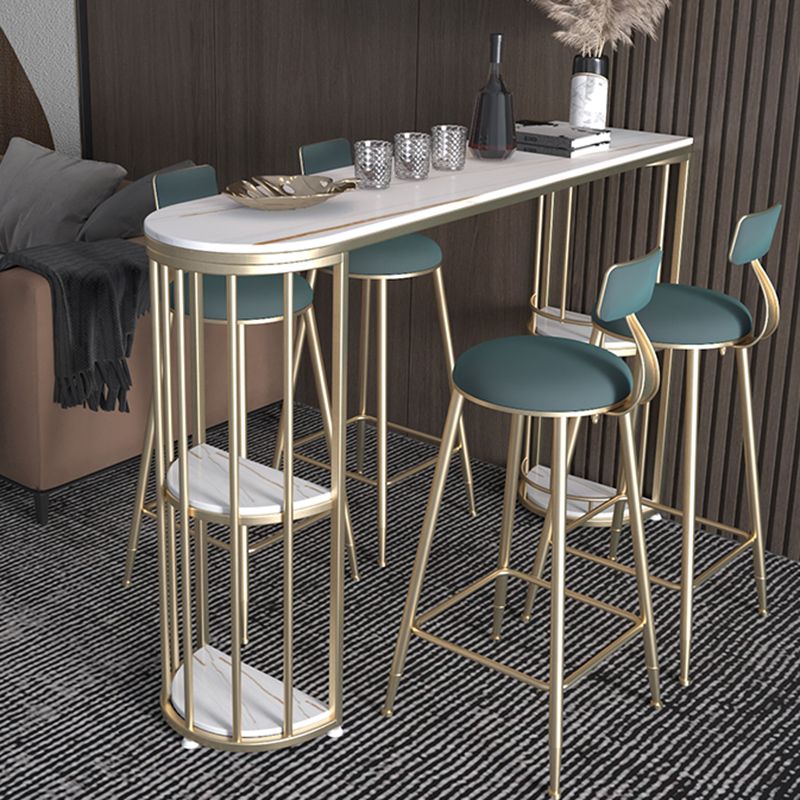 Free Form Counter Height Dining Table with Storage Modern Bar Dining Table Clearhalo 'Bar Furniture' 'Bar Tables' 'bar_tables' 'furn' 'furn_bar_tables' 'Furniture' 'Kitchen & Dining Furniture' 1200x1200_09f0c983-08f4-4821-a5c9-2c6746a2f35f