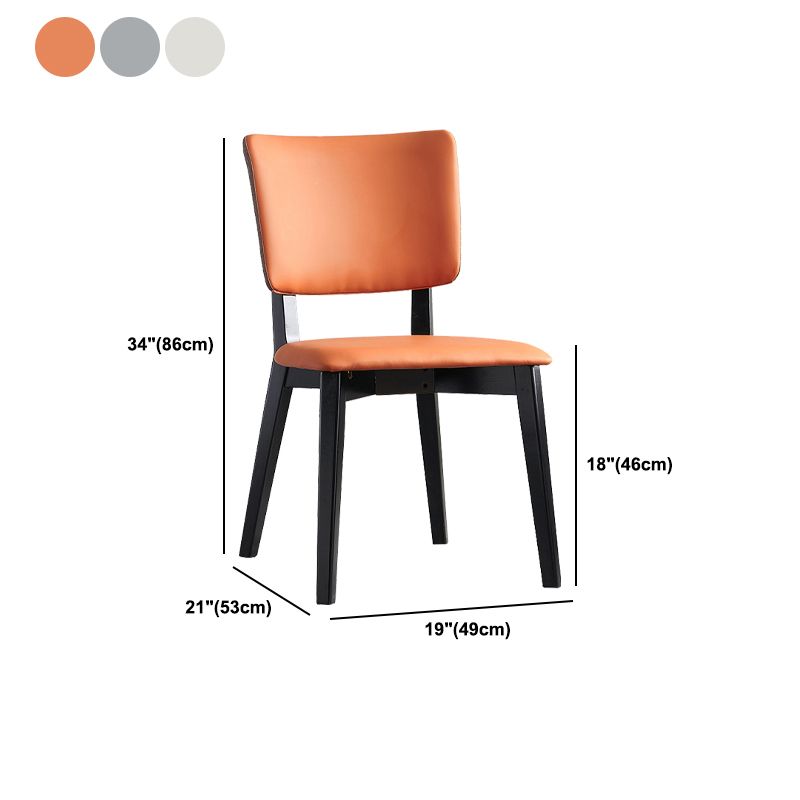 Modern Leather Dining Chair Open Back Dining Side Furniture in Matte Finish for Indoor Clearhalo 'Dining Chairs' 'Dining Tables & Seating' 'dining_chair' 'furn' 'furn_dining_chair' 'Furniture' 'Kitchen & Dining Furniture' 1200x1200_09f32dc3-30b5-426b-a3c5-160ee6ff53c4