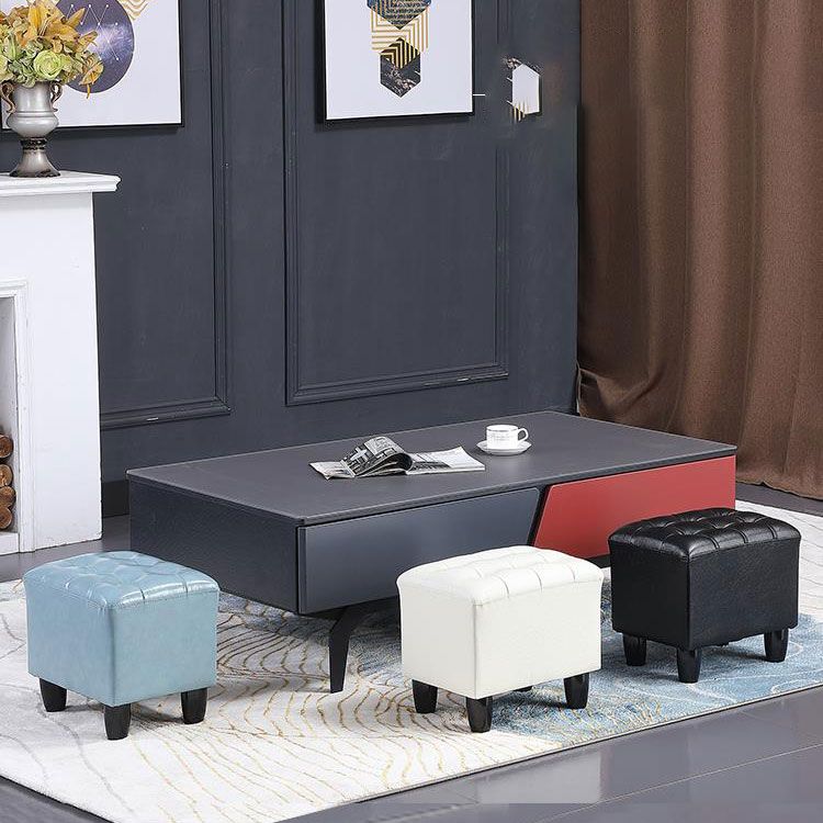 Fucile in pelle nera in pelle nera rettangolo colore puro standard interno