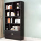 Closed Wooden Bookcase Modern Home Living Room Cabinet Bookshelf