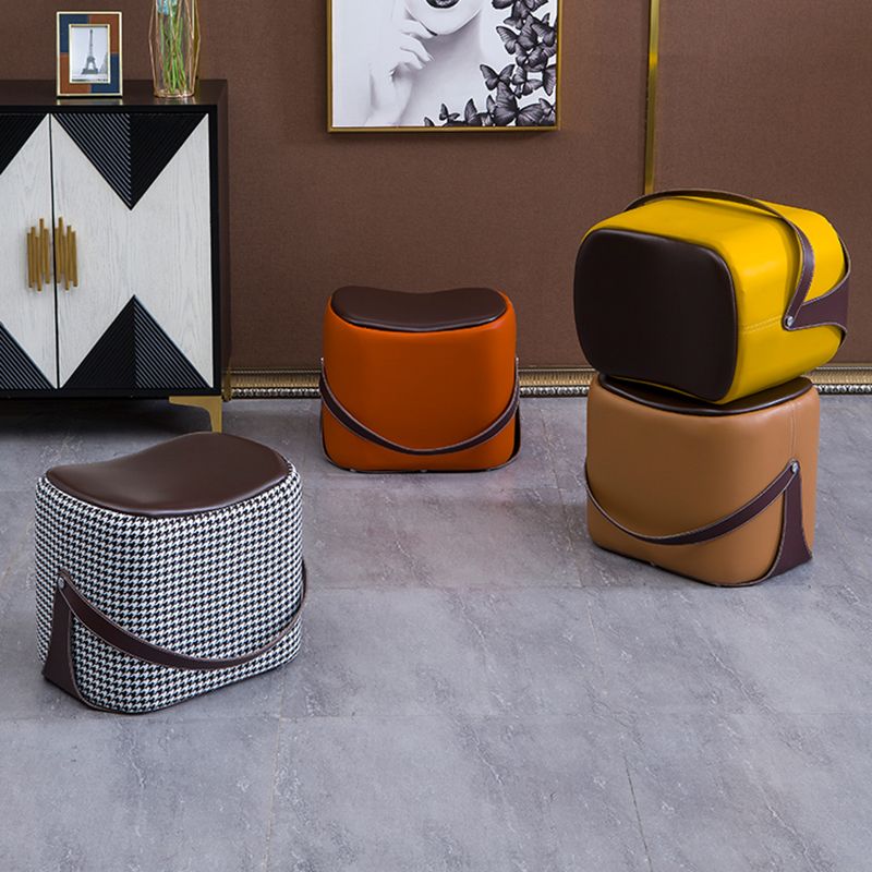 Contemporary Faux Leather Upholstered Ottoman Rectangle Shape Standard Clearhalo 'furn' 'furn_ottomans_poufs' 'Furniture' 'Living Room Furniture' 'Ottomans & Poufs' 'ottomans_poufs' 1200x1200_09f5b46e-985d-41f0-9d2b-d7e0d6a46e11