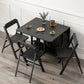 Black Rectangle Dining Set 1/2/3/4/5/7 Pcs Folding Dining Table Set with Chairs Clearhalo 'Dining Room Sets' 'Dining Tables & Seating' 'dining_room_set' 'furn' 'furn_dining_room_set' 'Furniture' 'Kitchen & Dining Furniture' 1200x1200_09f69697-f00d-4513-9277-dfd76ad53ef0