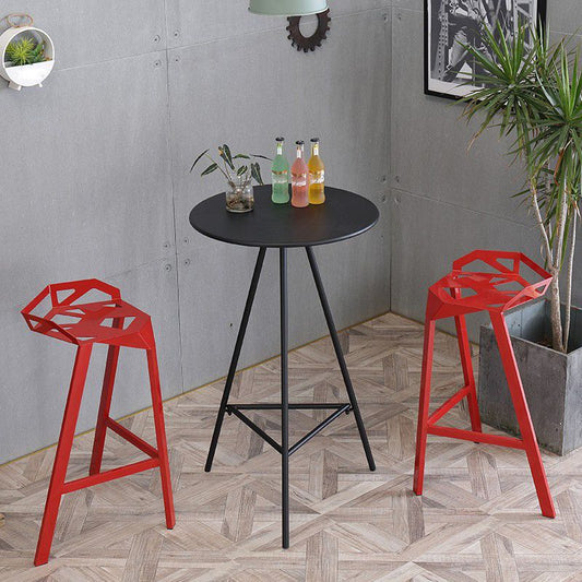 Modern Armless Backrest Counter Stool Iron Kitchen Bar Stool with Leather Cushion Clearhalo 'Bar Furniture' 'Bar Stools' 'bar_stools' 'furn' 'furn_bar_stools' 'Furniture' 'furniture_bar_stools' 'Kitchen & Dining Furniture' 1200x1200_09f7b5a5-9f1a-42a7-a834-6cd5ccafc236