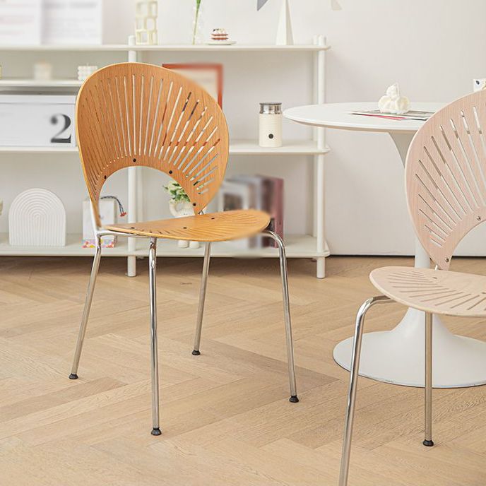 Contemporary Style Metal Dining Room Chair Open Back Armless Single Chair for Kitchen Clearhalo ' kitchen&dining_furn' 'Dining Chairs' 'Dining Tables & Seating' 'dining_chair' 'furn' 'furn_dining_chair' 'Furniture' 'furniture_dining_chair' 'Kitchen & Dining Furniture' 'kitchen' 1200x1200_09f7fcb1-216a-4971-9ccf-faf070b53f4c