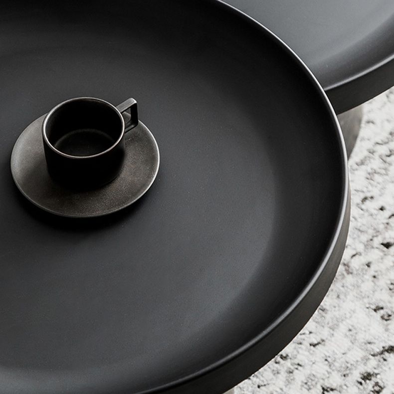 Metallic Sockel Endtabelle Mitte des Jahrhunderts runder Seitentisch