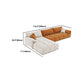 Tufted Loose Back Sofa with Chaise Nordic Pillow Top Arm Sofa in Orange and White Clearhalo 'furn' 'furn_sectionals' 'Furniture' 'Living Room Furniture' 'Sectionals' 1200x1200_09fbac74-f514-4fa9-9a8f-2e8e4ef0ce2a