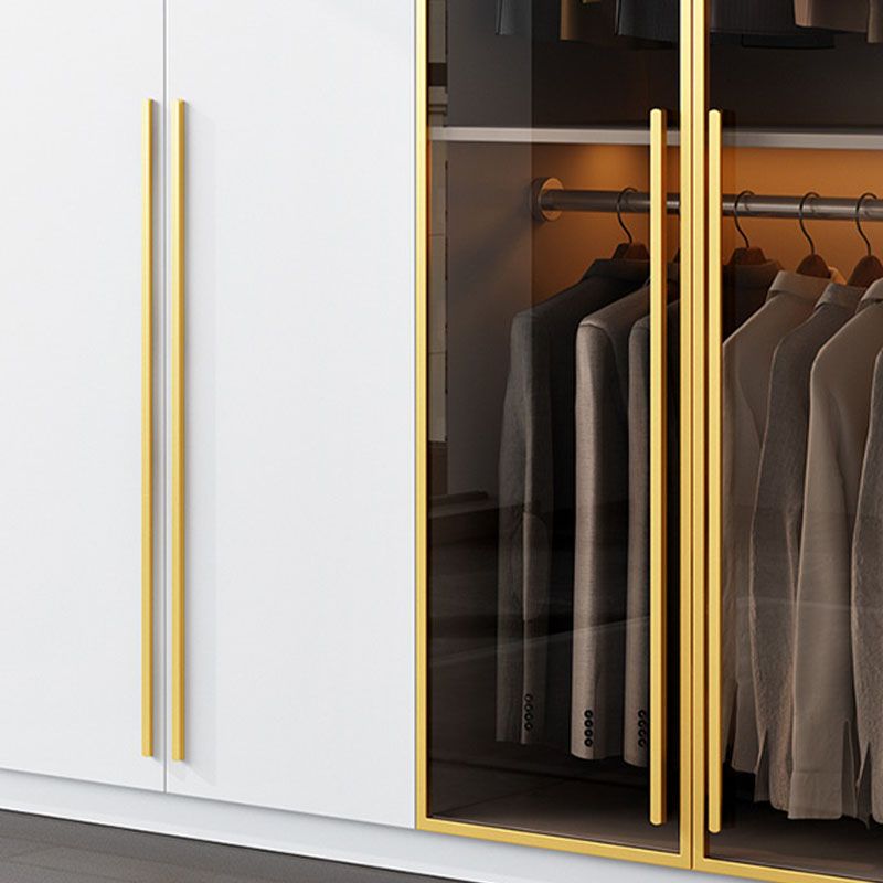 Gabinete de almacenamiento de dormitorio con puertas de vidrio marrón gabinete de puerta con bisagras contemporáneas