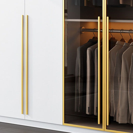 Gabinete de almacenamiento de dormitorio con puertas de vidrio marrón gabinete de puerta con bisagras contemporáneas