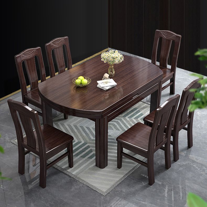 Extendable DiningTable Set 5/7/9 Pieces with Wood Base Kitchen Furniture Set Clearhalo 'Dining Room Sets' 'Dining Tables & Seating' 'dining_room_set' 'furn' 'furn_dining_room_set' 'Furniture' 'Kitchen & Dining Furniture' 1200x1200_09fbde21-97bb-462b-a6d0-1bb4a29eac17