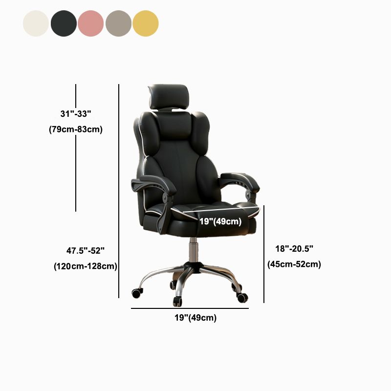 Zeitgenössische gepolsterte Waffen Office Stuhl Height-Shortable High Back Desk Stuhl Stuhl