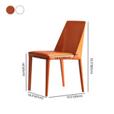 Modern Leather Dining Chairs Armless Metal Dining Chairs for Restaurant Use Clearhalo ' kitchen&dining_furn' 'Dining Chairs' 'Dining Tables & Seating' 'dining_chair' 'furn' 'furn_dining_chair' 'Furniture' 'furniture_dining_chair' 'Kitchen & Dining Furniture' 'kitchen' 1200x1200_09fded18-edca-445e-a6cb-339271f5e2a6