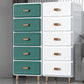 Contemporary Plastic Storage Cabinet for Bedroom Matte Finish Cabinet with Drawers