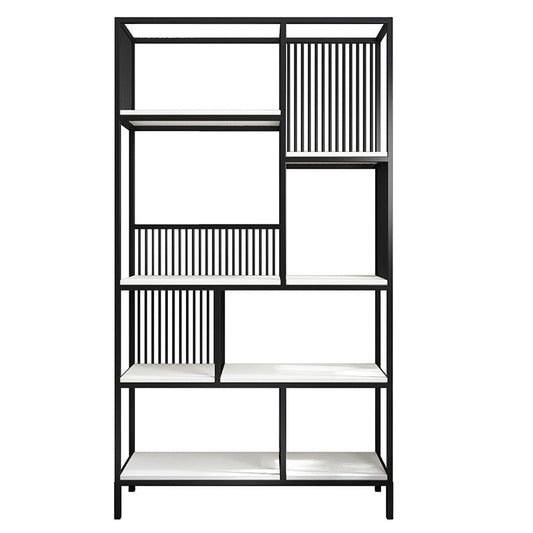 Glam Metal Bookshelf Etagere Shelf Bookcase for Study Room 11.8" W