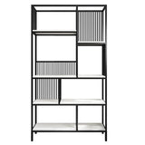 Glam Metal Bookshelf Etagere Shelf Bookcase for Study Room 11.8" W