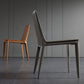 Contemporary Metal Dining Room Chair Armless Leather Dining Chair for Home Use