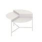 Iron Cross Legs Cocktail Table 17.7" Tall Round Top Coffee Table