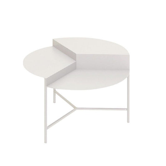 Pierras cruzadas de hierro Tabla de cócteles 17.7 "Mesa de café redonda de alto