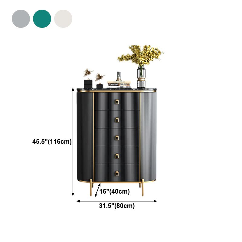 Moderno soggiorno a buffet in pietra e buffet in legno ingegnerizzato