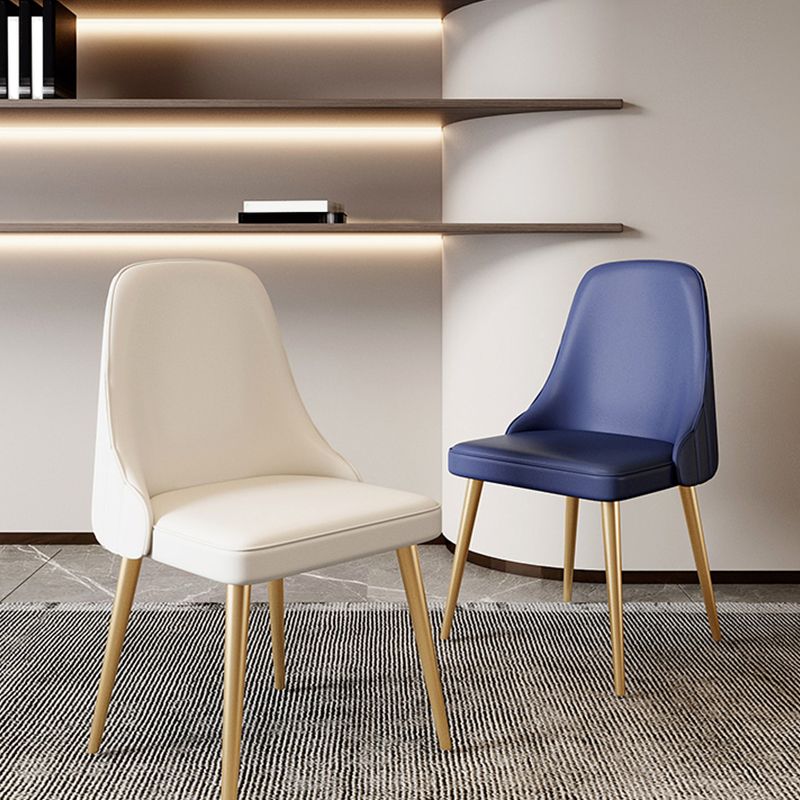 Chaise de bras sans bras moderne rembourrée Parsons Parsons Back Side Atty With Metal Base